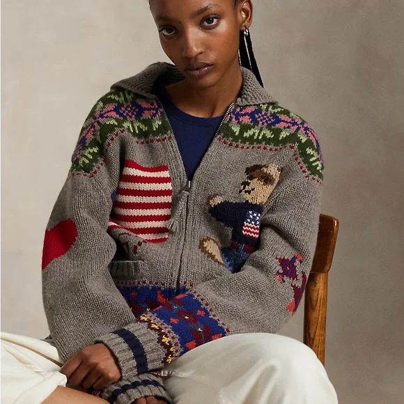 Polo Bear Wool Zip Cardigan - Picture 3 of 9